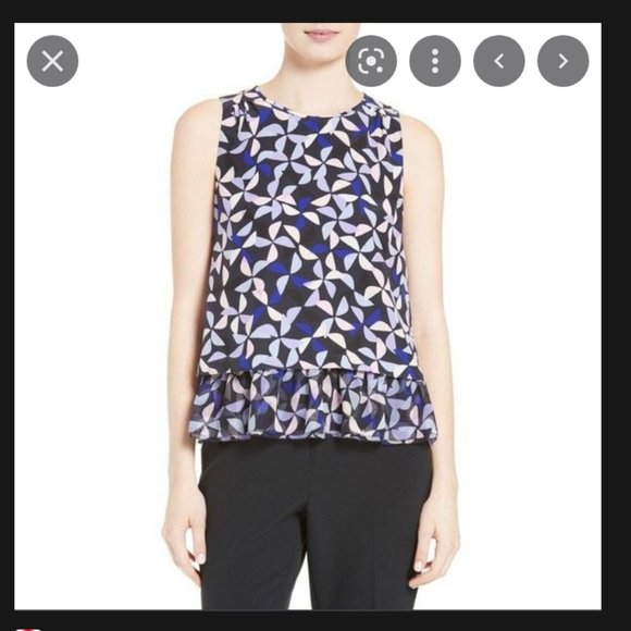 Kate Spade Spinner Double Layer shirt top blouse size small nwot - Picture 2 of 3